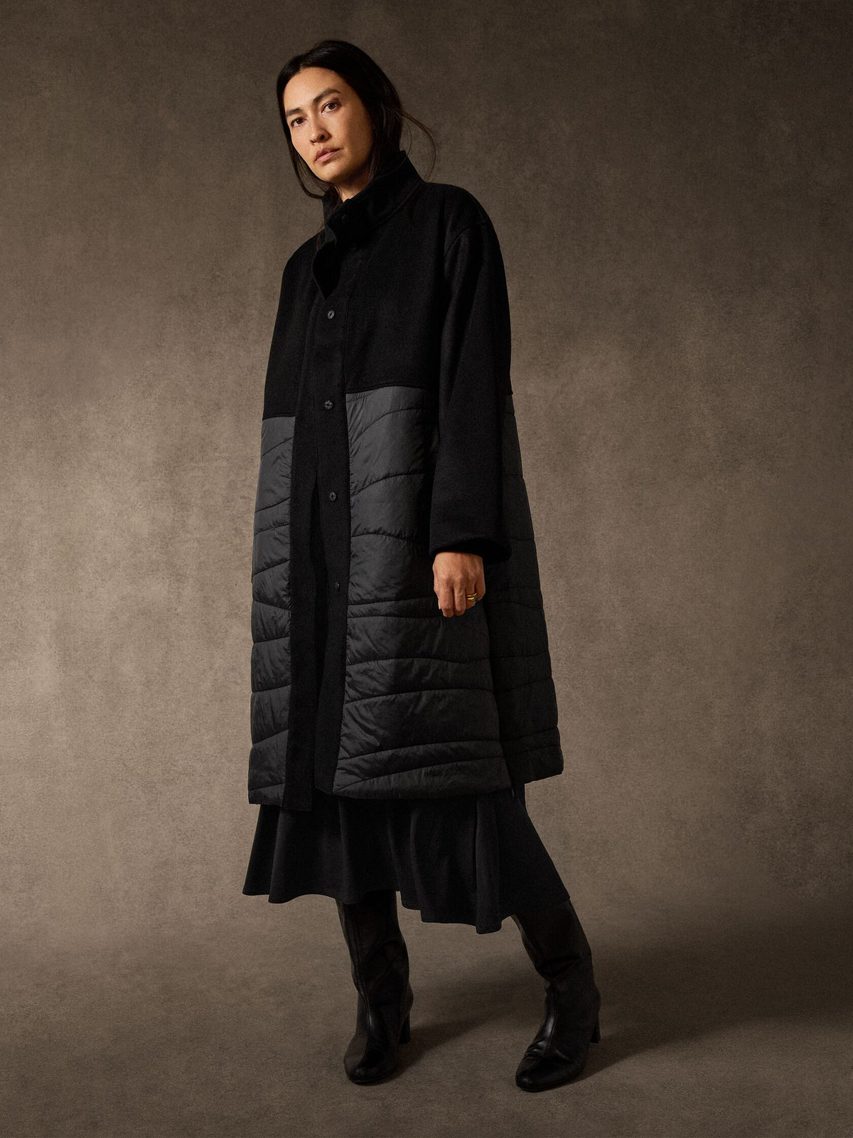 Eileen Fisher Stand Collar Coat