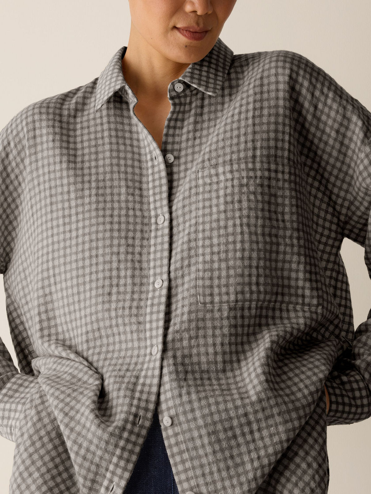 Eileen Fisher Classic Collar Long Shirt