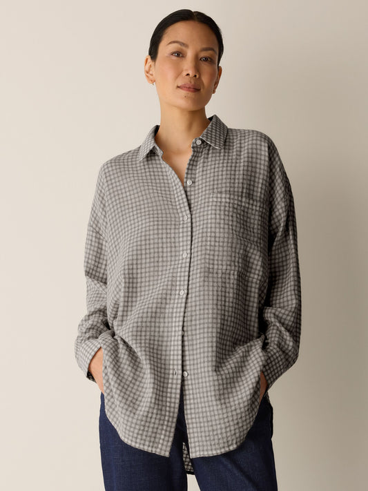 Eileen Fisher Classic Collar Long Shirt
