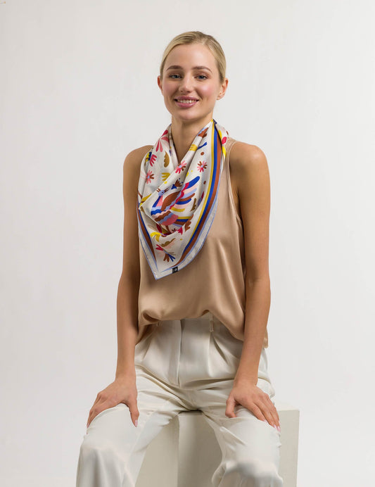 Fraas Forklore Story Silk Scarf