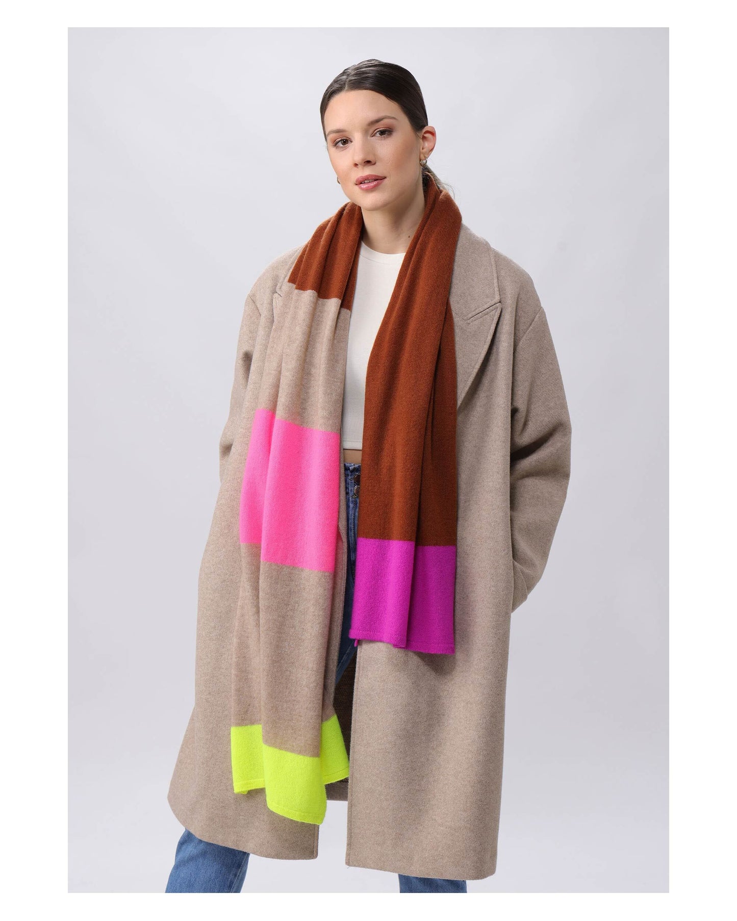 Fraas Cashmere Multi Stripe Wrap