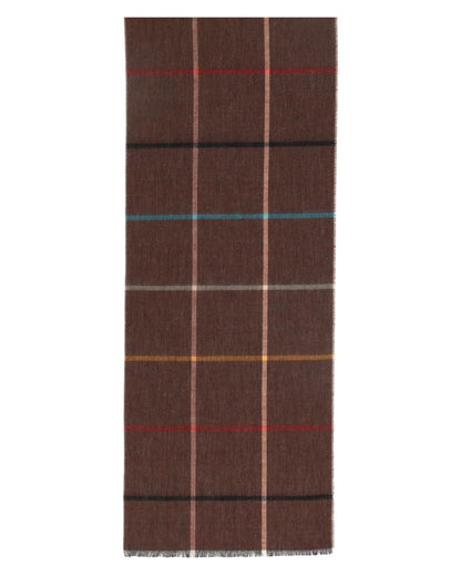 Fraas Grid Check Recycled Poly Scarf