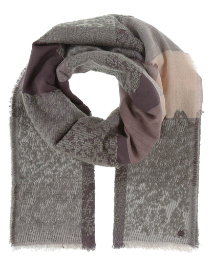 Fraas Sustainable Textured Colourblock Scarf