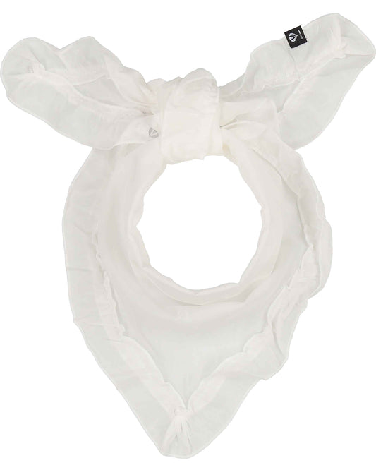 Frilly Cotton Silk Triangle Scarf