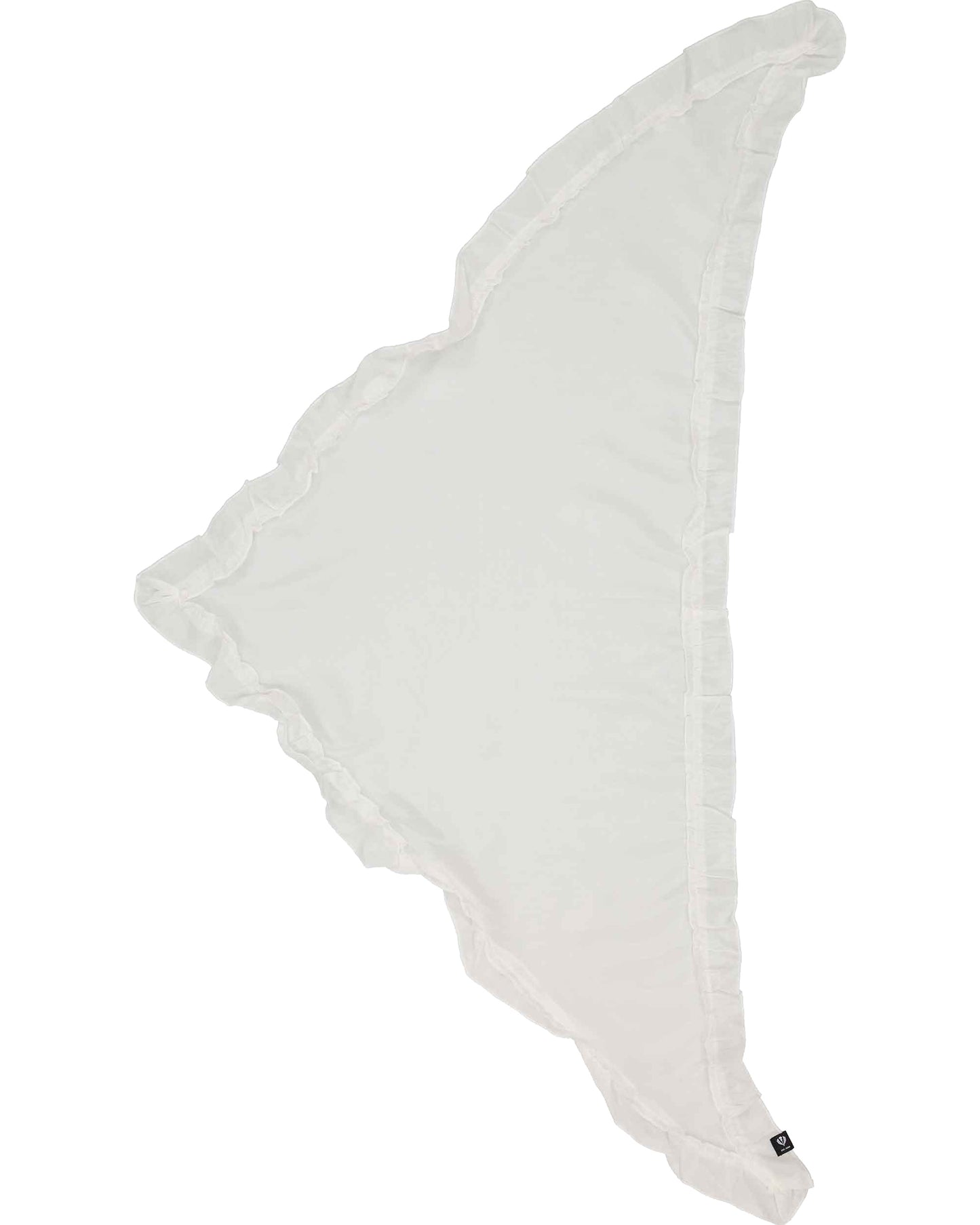 Frilly Cotton Silk Triangle Scarf