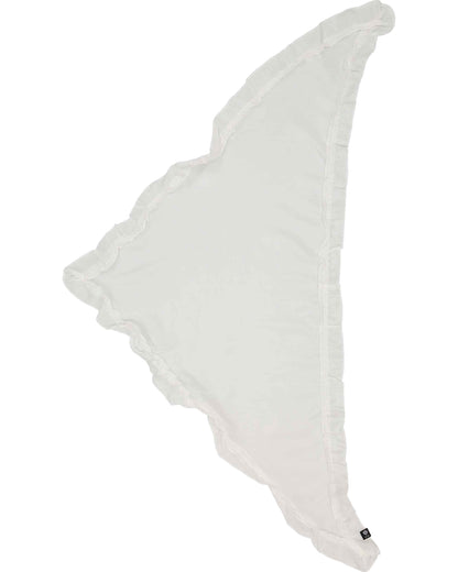 Frilly Cotton Silk Triangle Scarf