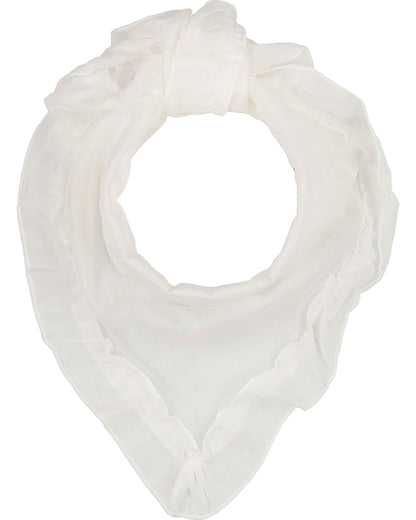 Frilly Cotton Silk Triangle Scarf