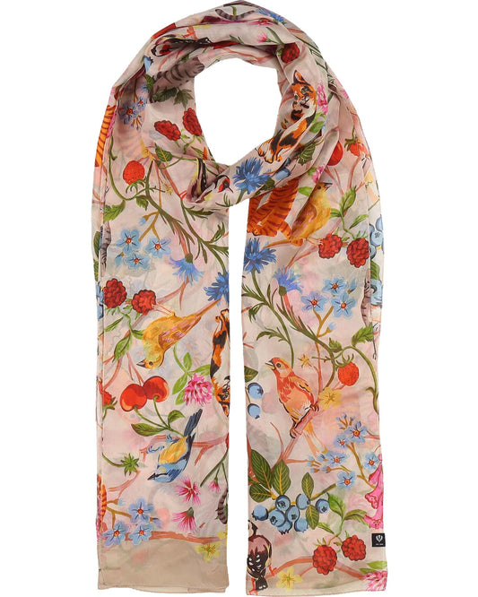 Flora Cats Maxi Silk Wrap