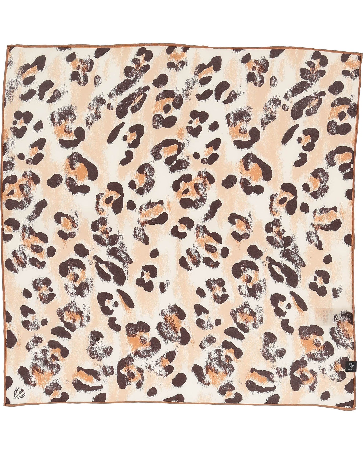 Animal Print Square Silk Neckie