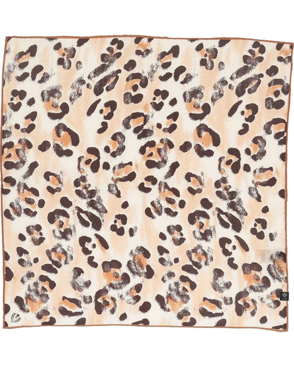 Animal Print Square Silk Neckie