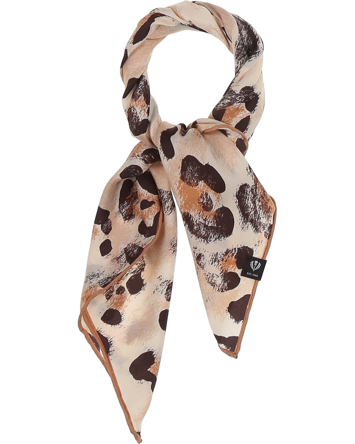Animal Print Square Silk Neckie