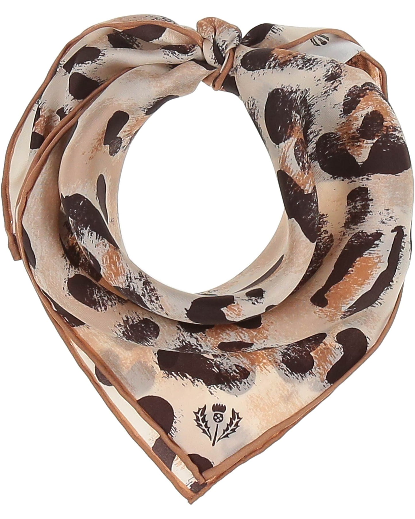 Animal Print Square Silk Neckie