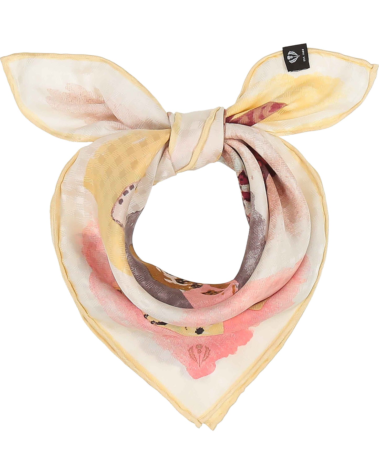 Butterfly Stamps Silk Square Neckie