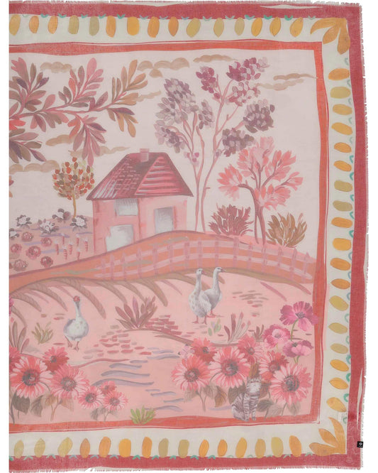 Cottage Life Recycled Square Scarf