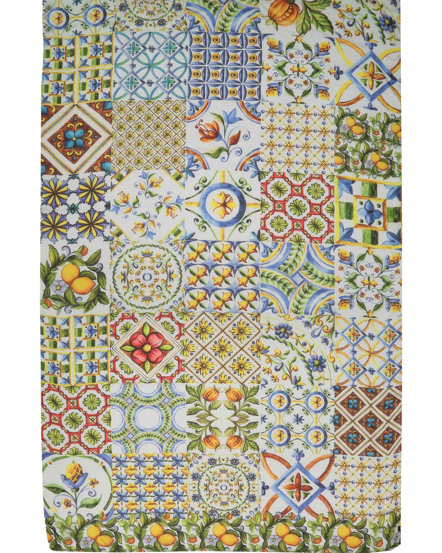 Mixed Tile Maxi Silk Wrap