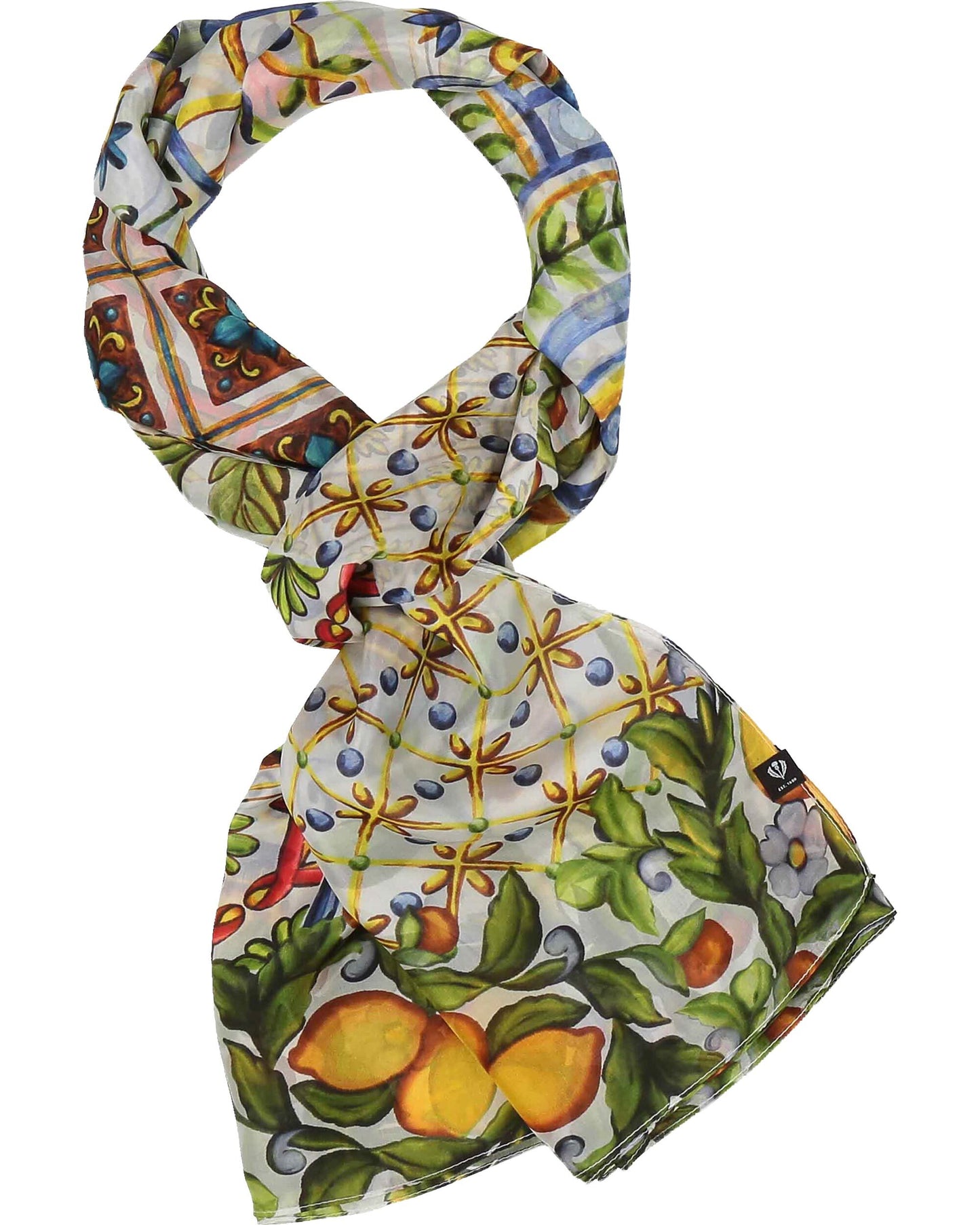 Mixed Tile Maxi Silk Wrap