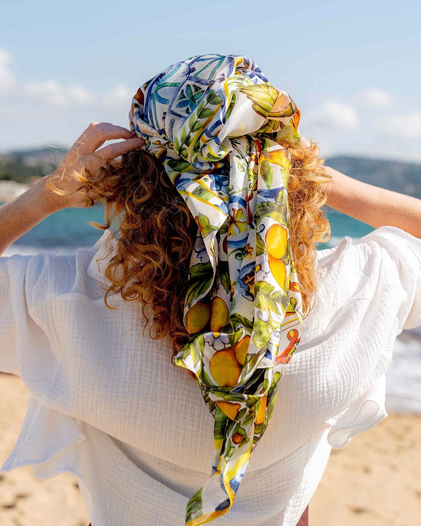Mixed Tile Maxi Silk Wrap