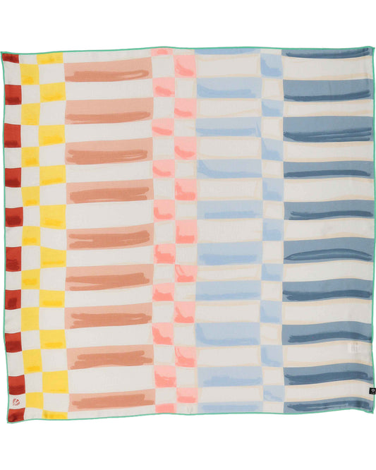 Painted Stripes Silk Square