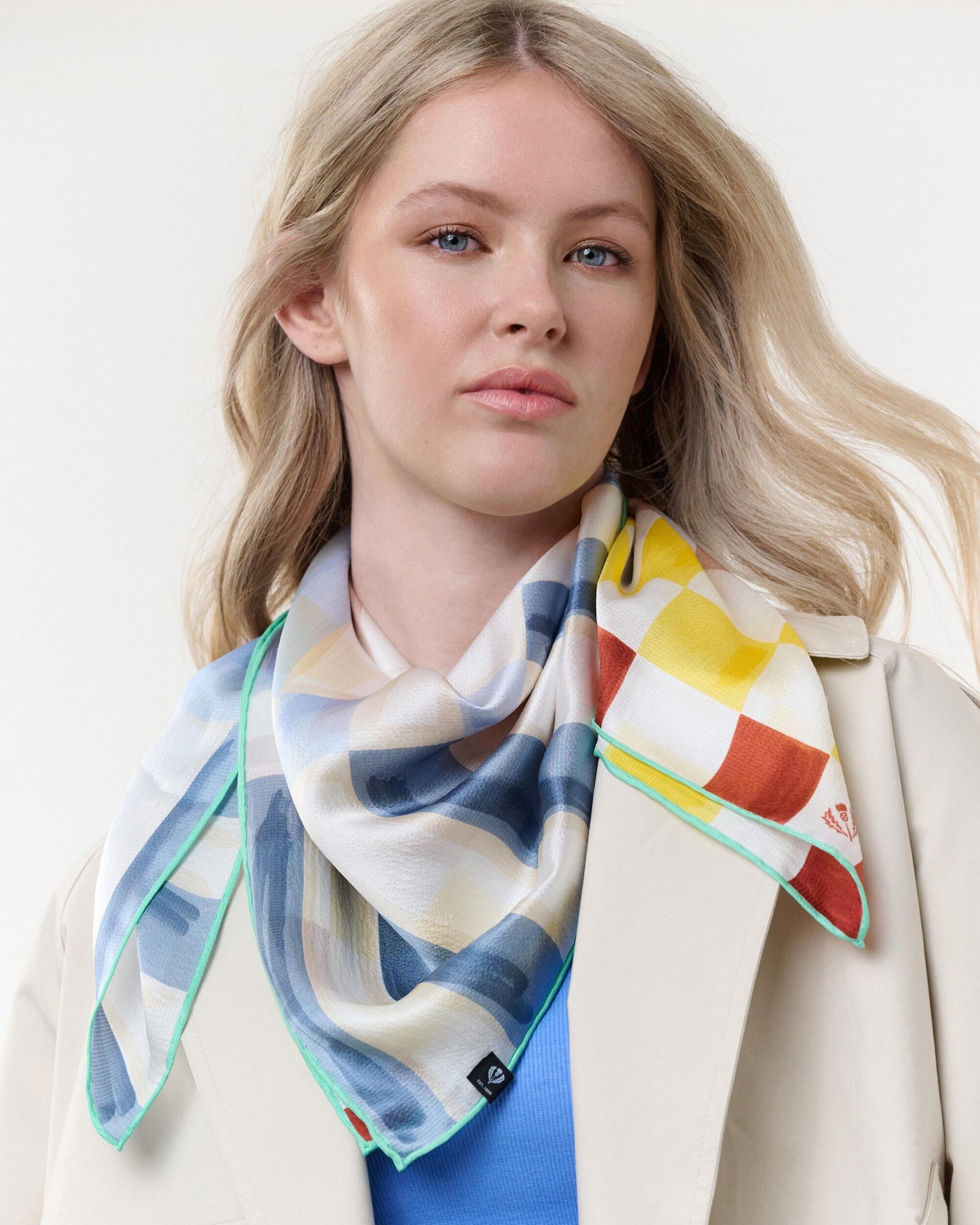 Painted Stripes Silk Square