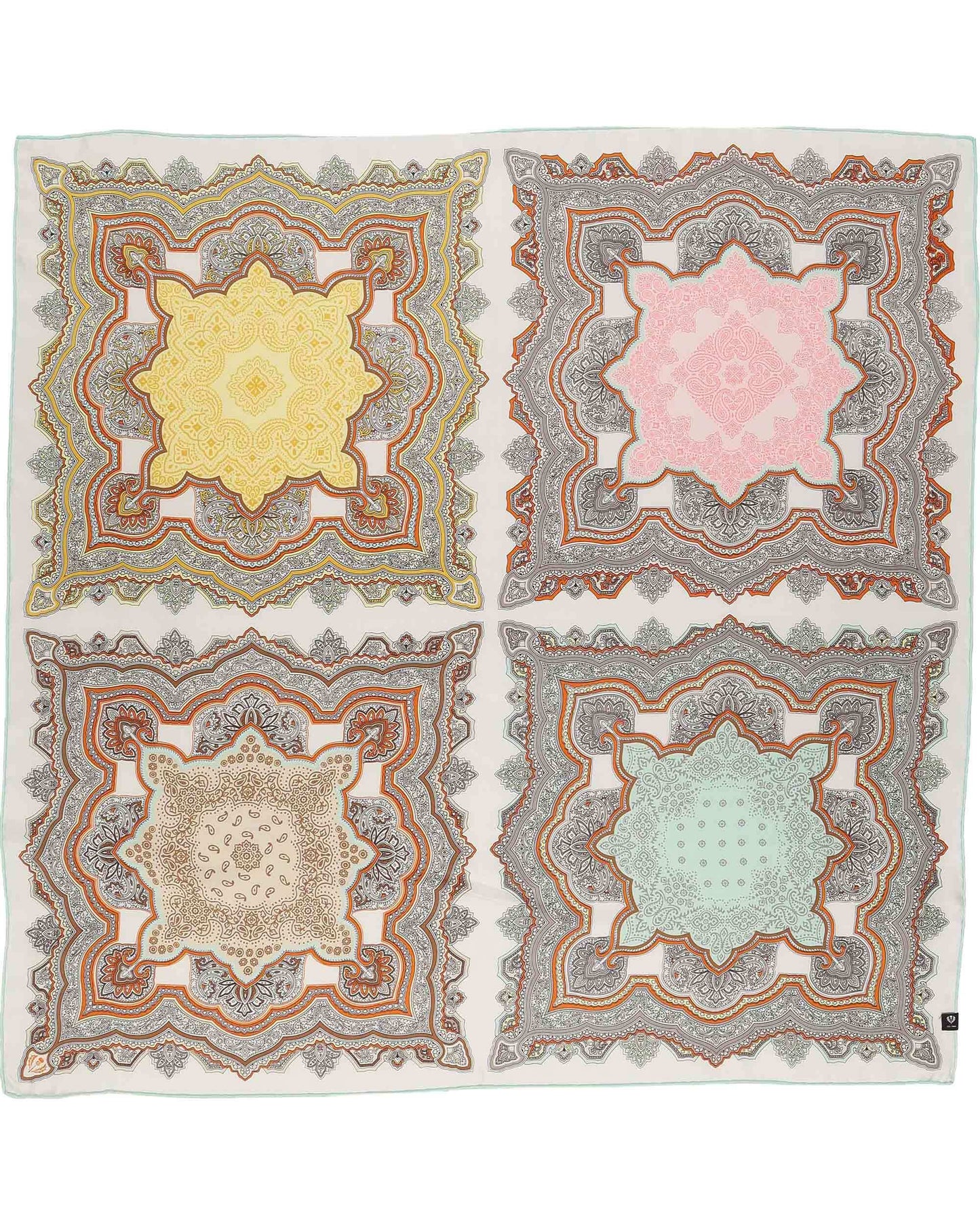 Paisley Tile Silk Square Scarf