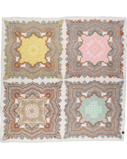 Paisley Tile Silk Square Scarf