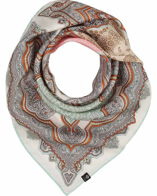 Paisley Tile Silk Square Scarf