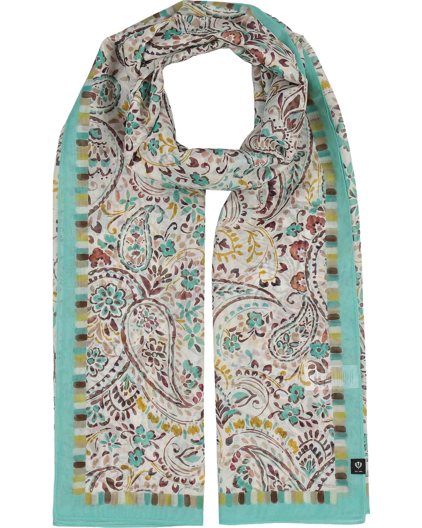 Orna Paisley Cotton Silk Wrap