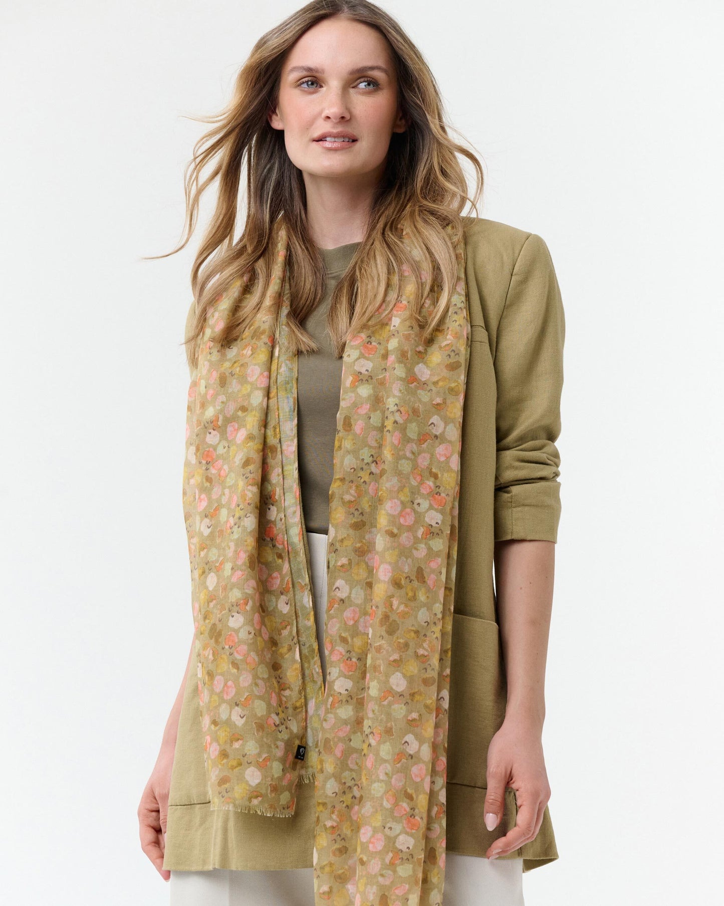 Watercolour Dots Recycled Poly Scarf