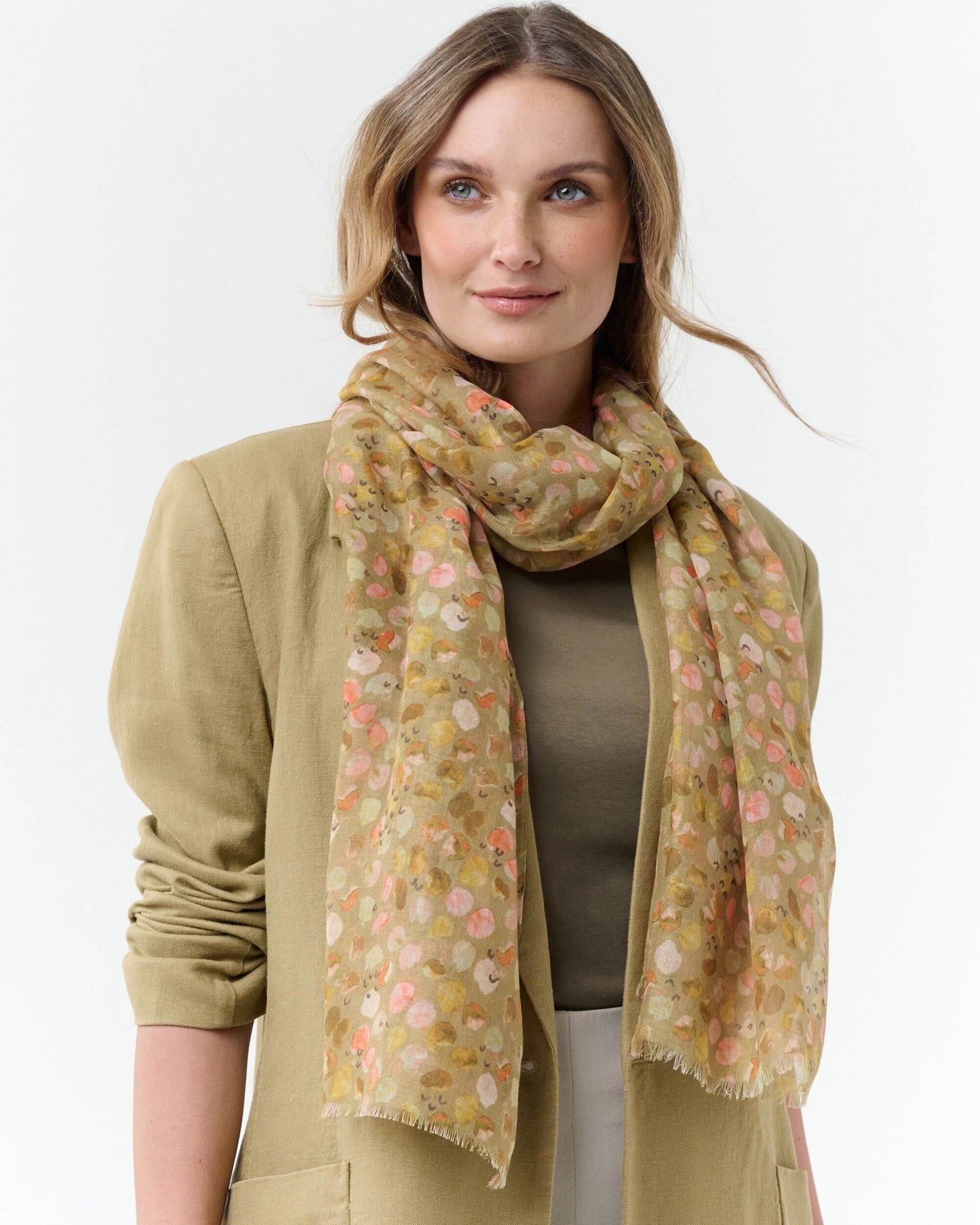 Watercolour Dots Recycled Poly Scarf