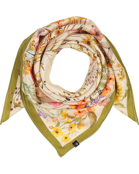 Cottage Floral Silk Square Scarf