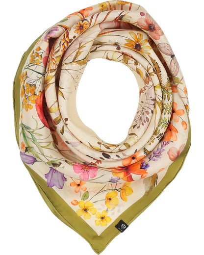 Cottage Floral Silk Square Scarf