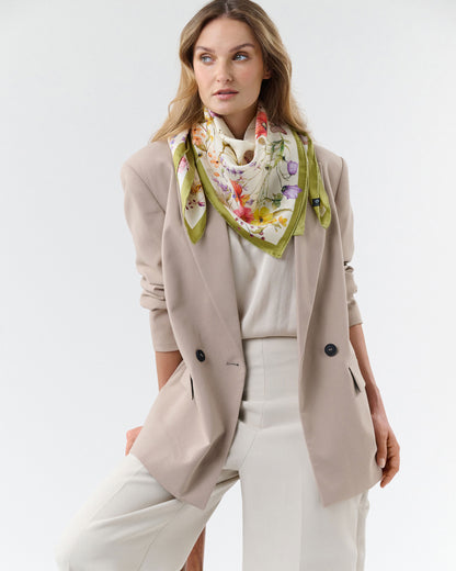 Cottage Floral Silk Square Scarf