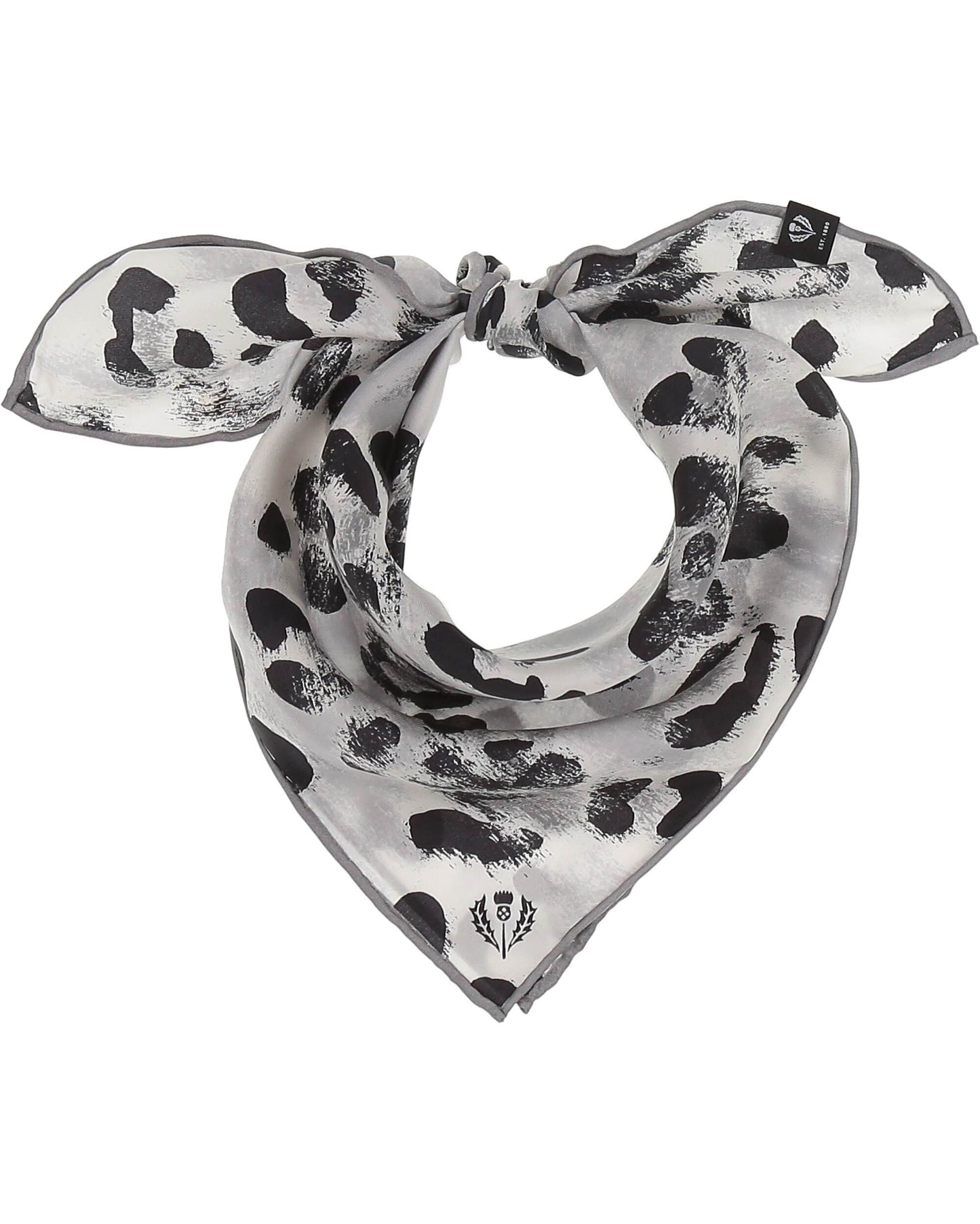 Animal Print Square Silk Neckie