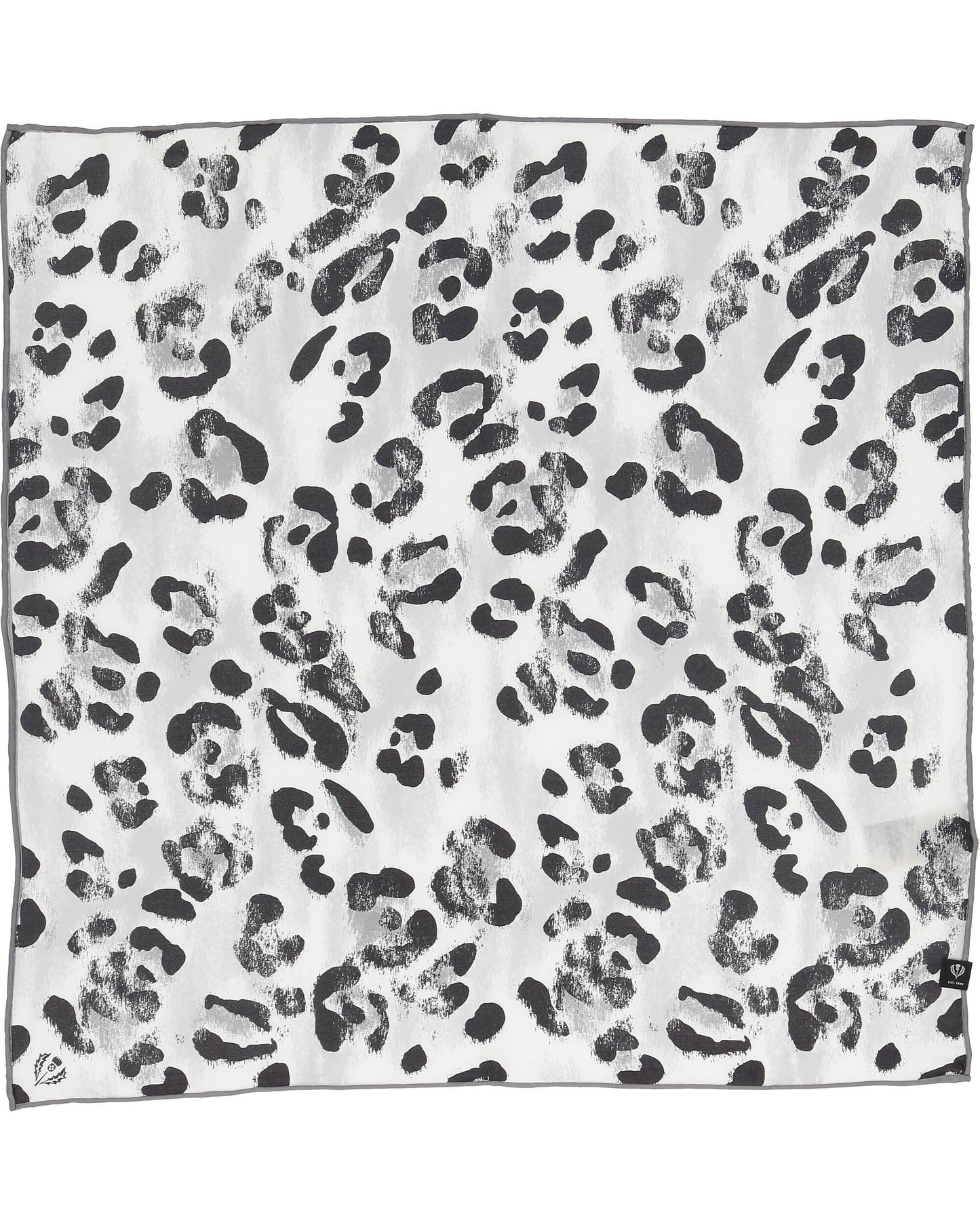 Animal Print Square Silk Neckie