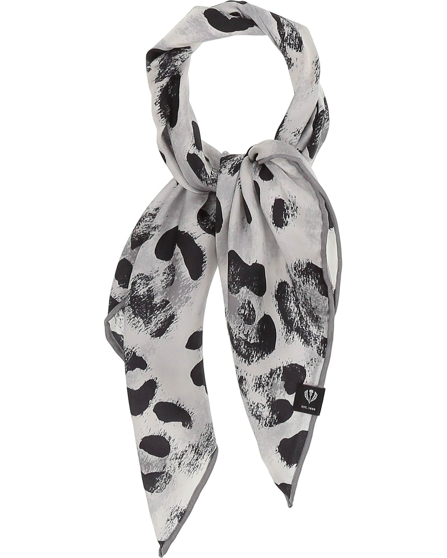 Animal Print Square Silk Neckie