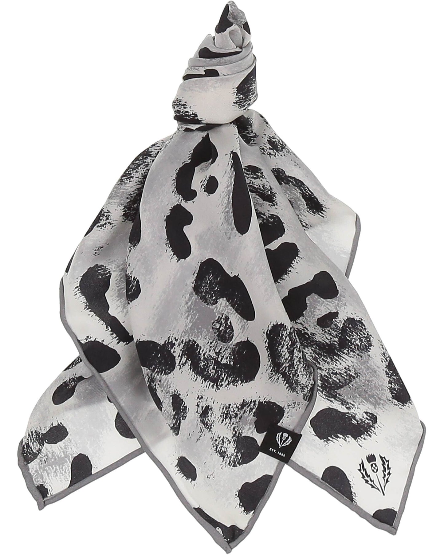 Animal Print Square Silk Neckie
