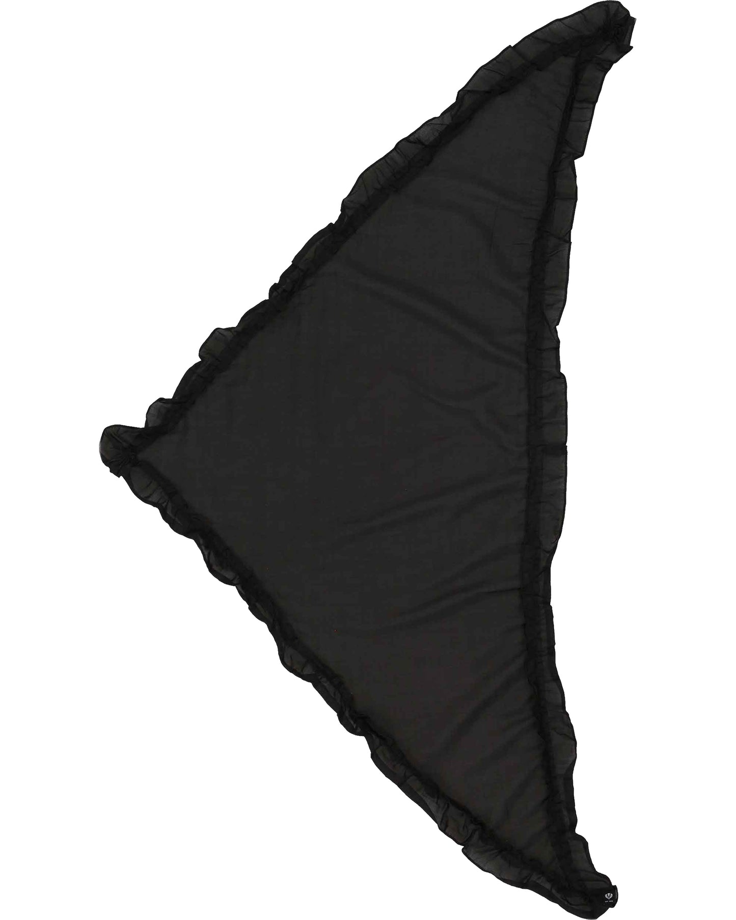 Frilly Cotton Silk Triangle Scarf
