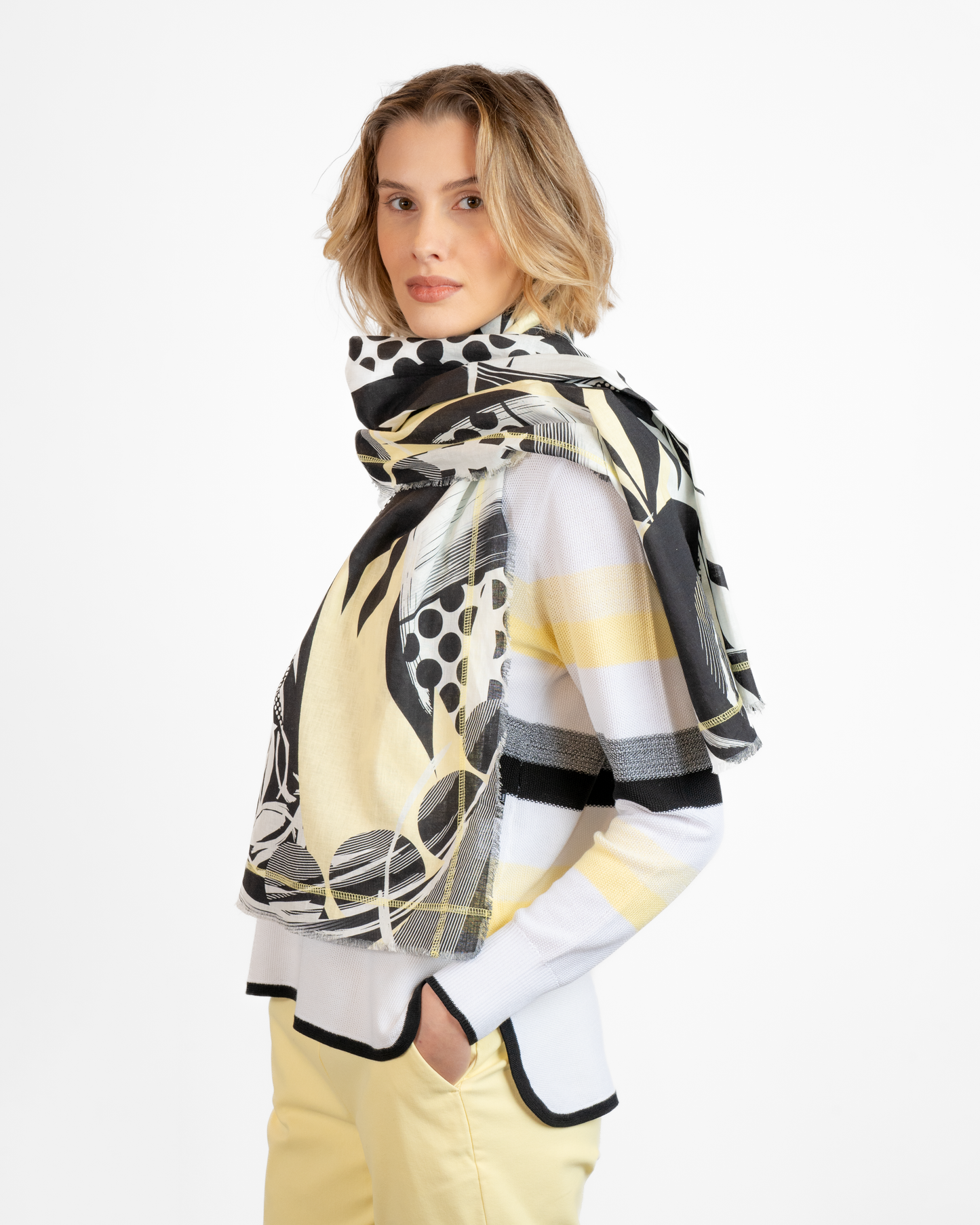 BYLYSE Printed Linen Scarf