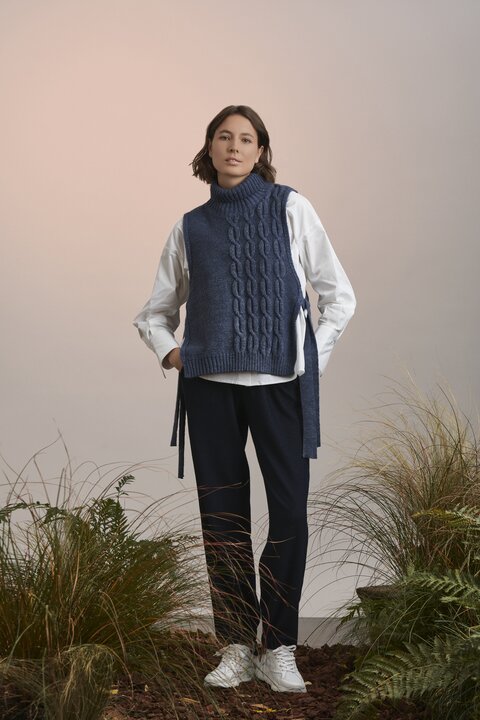 Humility Knit Sweater Vest with Side Tie