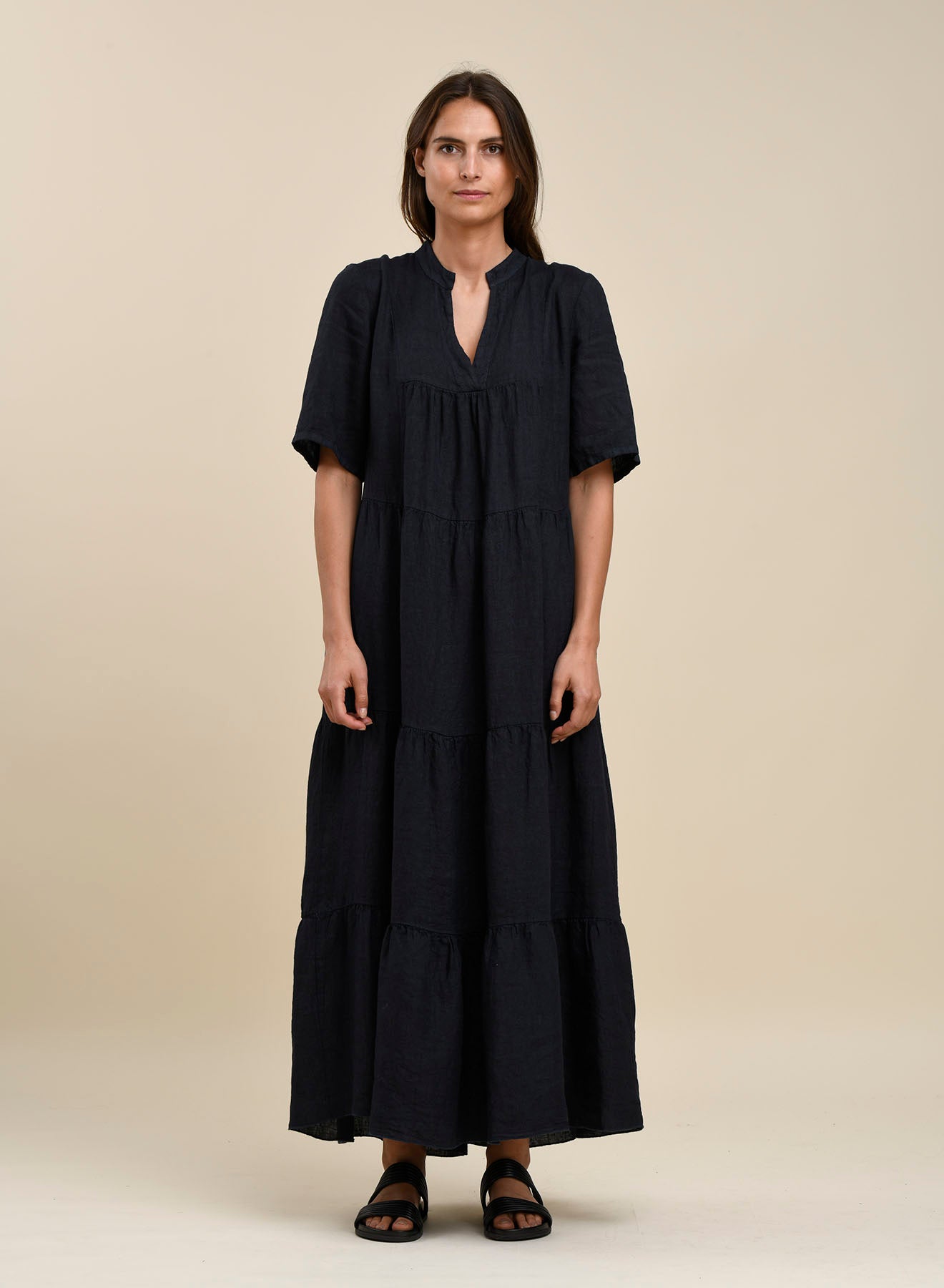 Humility Linen Tiered Maxi Dress