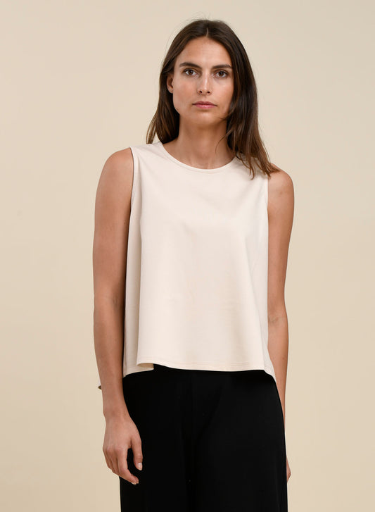 Humility Ponte Tank with Back Pleat