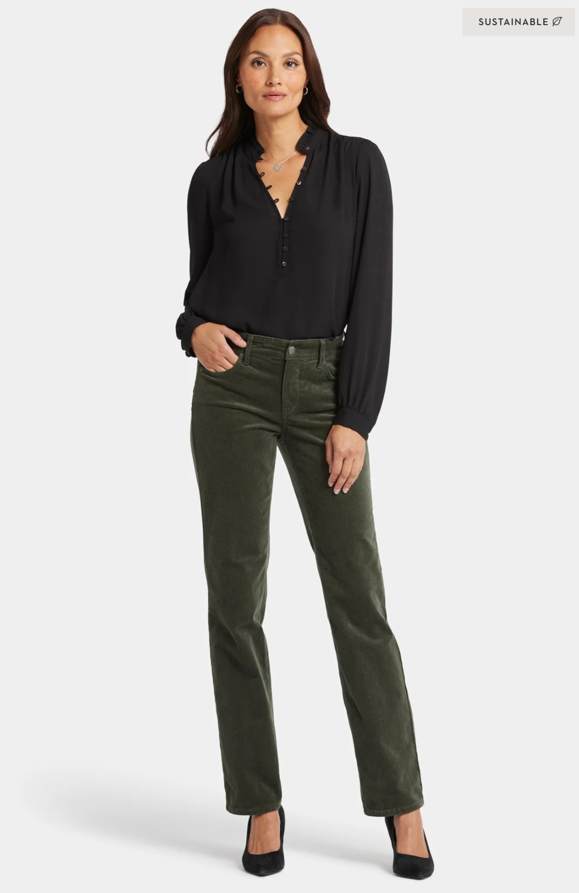 NYDJ Fine Wale Stretch Corduroy Marilyn Straight Pant