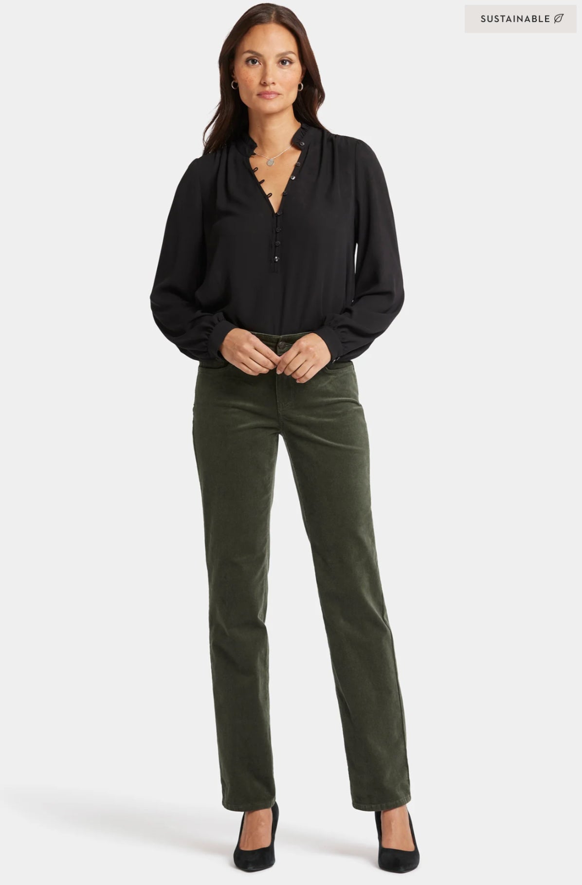 NYDJ Fine Wale Stretch Corduroy Marilyn Straight Pant