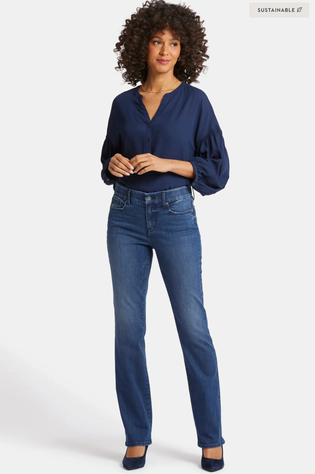 NYDJ Waist-Match Marilyn Straight Jean