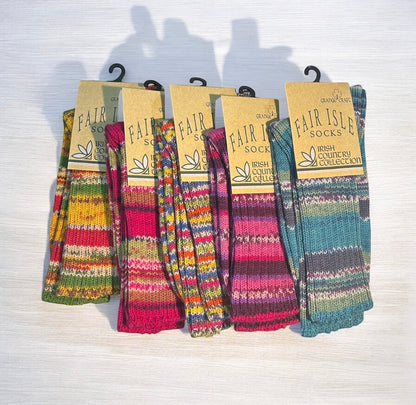 Fair Isle Ladies Socks
