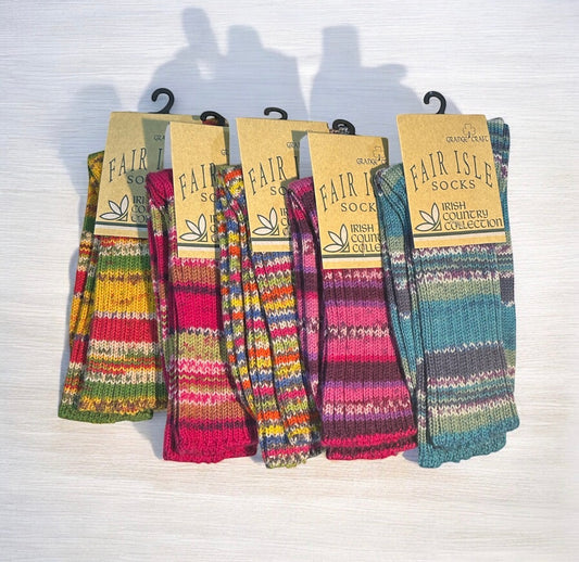Fair Isle Ladies Socks