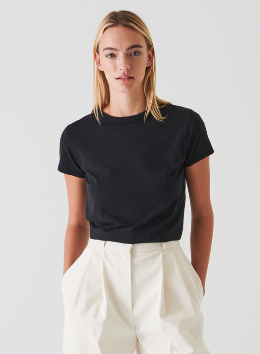 Patrick Assaraf Iconic Fitted Crew T-shirt