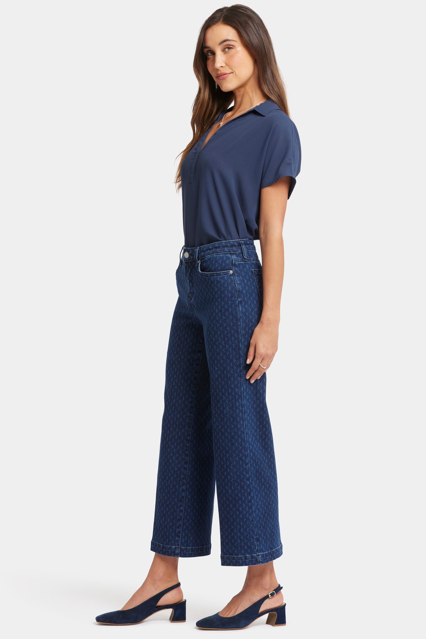 NYDJ Teresa Wide Leg Print Jean