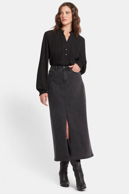 NYDJ High Rise Long Skirt with Slit