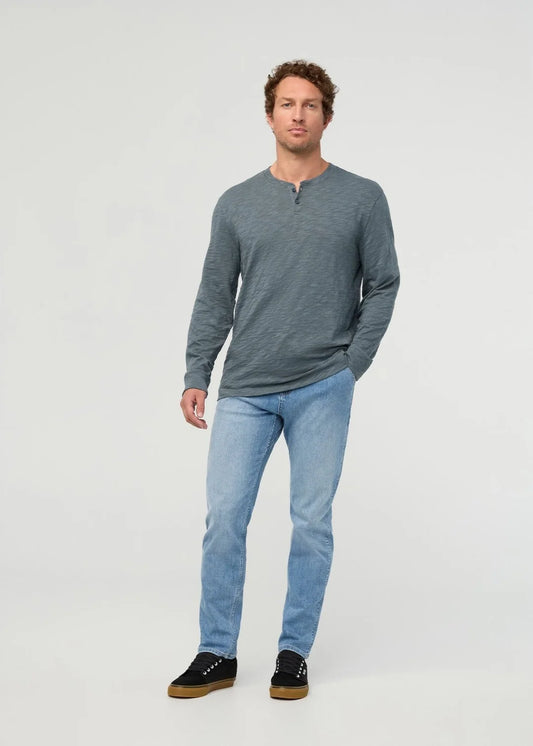 DUER Midweight Slub Jersey Long Sleeve Henley